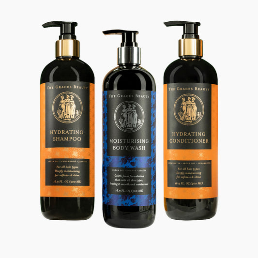 Hydrating Shampoo & Conditioner and Moisturising Body Wash - Orchid scent (set 3 products)